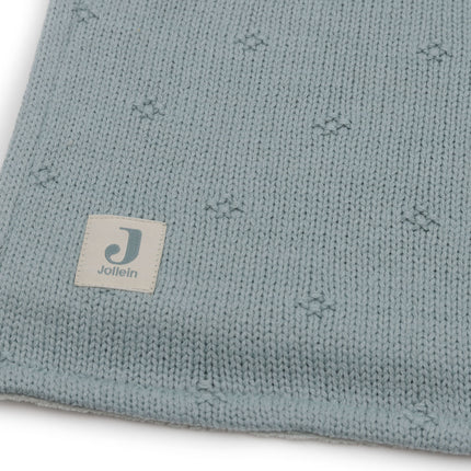 Jollein Wiegdeken Cosy Knit Sea Green/Velvet 75X100 Cm