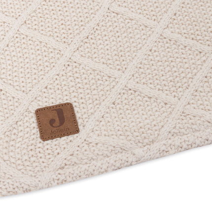 Jollein Wiegdeken Check Knit Oatmeal/Teddy Fleece 75 X 100 Cm