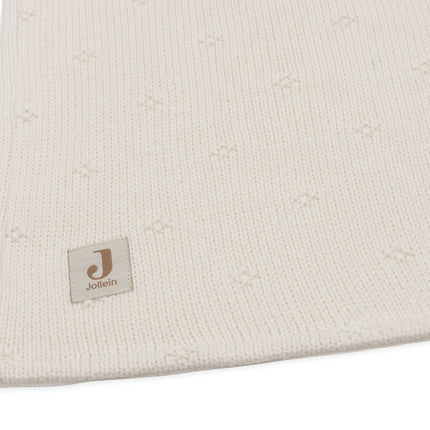 Jollein Ledikantdeken Cosy Knit Ivory/Velvet 100 X 150 Cm