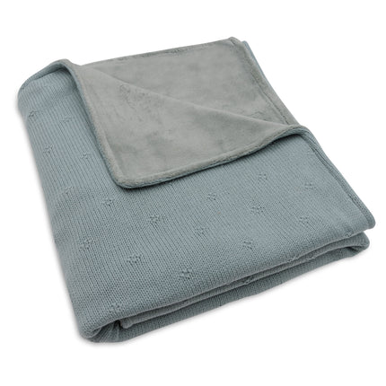 Jollein Ledikantdeken Cosy Knit Sea Green/Velvet 100 X 150 Cm