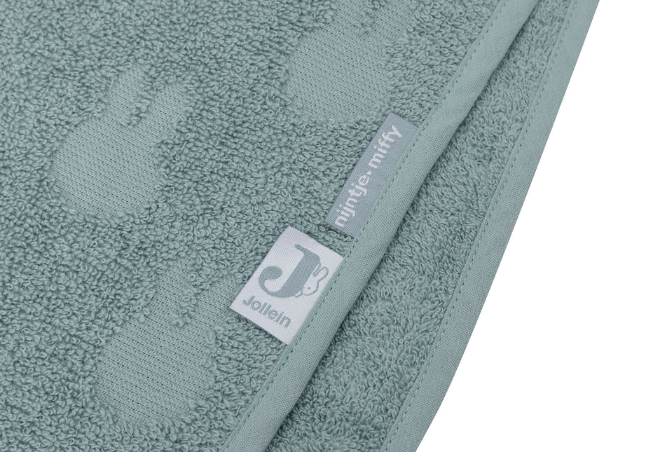 Jollein Bathponcho Terry Miffy Jacquard Sea Green