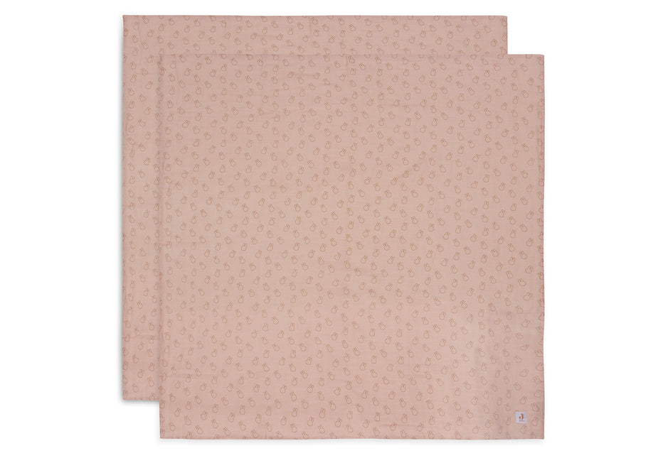 Jollein Hydrofiele Doek Miffy Silhouettes Wild Rose 115 X 115 Cm 2St