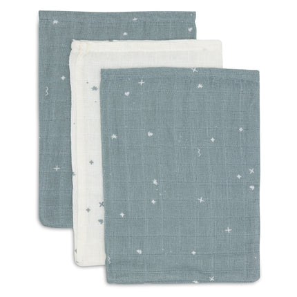 Jollein Washandje Twinkling Sea Green 15 X 20 Cm 3St