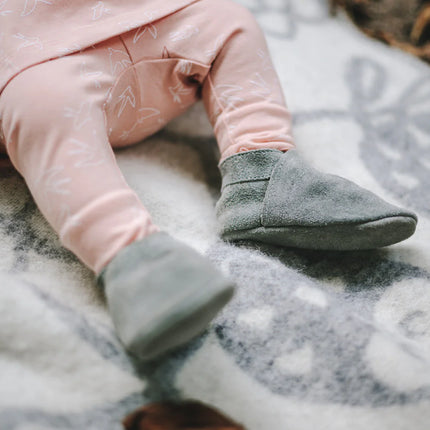 Baby Dutch Babyslofjes Uni Grey suède