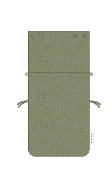 Meyco Voetenzak Teddy Olive Green 40X82cm