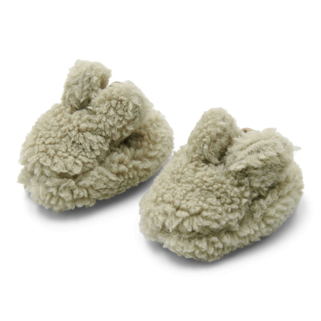 Little Dutch Teddy Slippers Soft Green