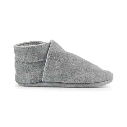 Baby Dutch Babyslofjes Uni Grey suède