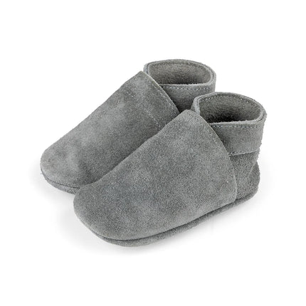 Baby Dutch Babyslofjes Uni Grey suède