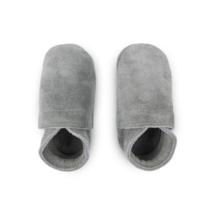 Baby Dutch Babyslofjes Uni Grey suède