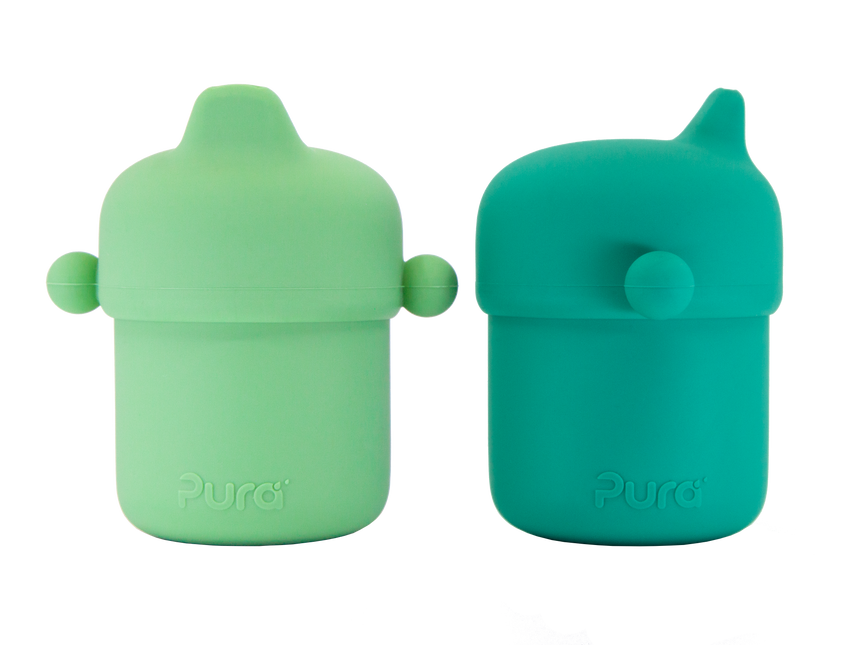 Pura my-my™ silicone tuitbeker 150 ml 2-pack  - Mint en Moss