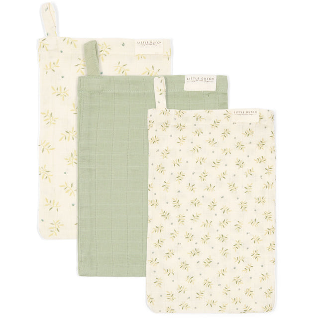 Little Dutch Washandjes Set Hydrofiel Blueberry Leaves & Sage