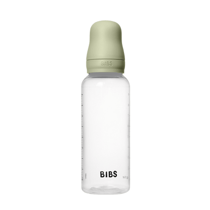 BIBS Baby Bottle Round Latex 1 pack 270 ml Medium Flow Sage - BIBS - Babywinkel - 5713795265398