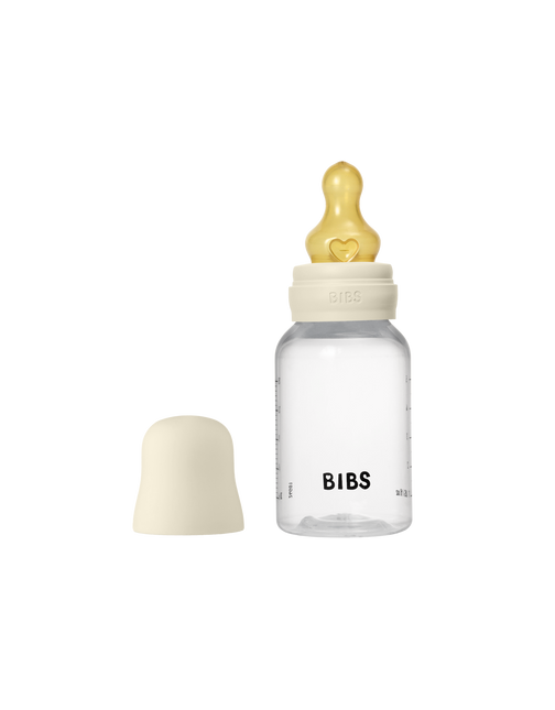 BIBS Babyfles Round Latex 150ml Slow Flow Ivory