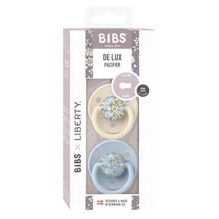 BIBS Speen Liberty De Lux Baby Blue 2St