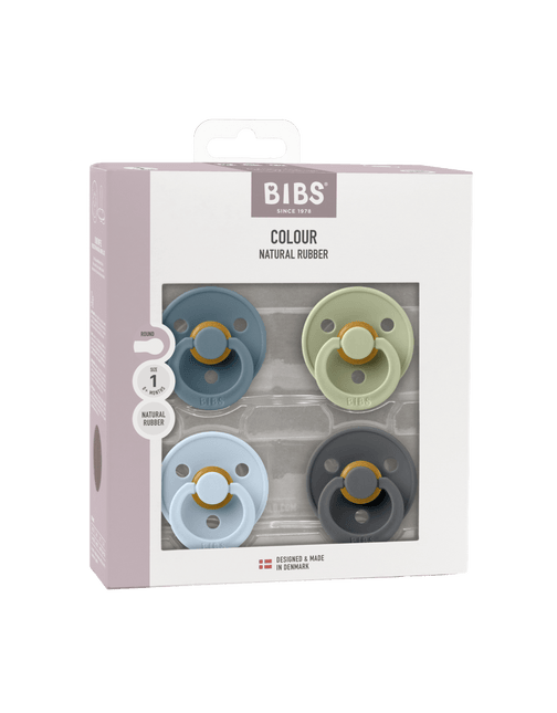 BIBS Speen Maat 1 Colour Petrol/Sage/Baby Blue/Iron 4St - BIBS - Babywinkel - 5713795267859