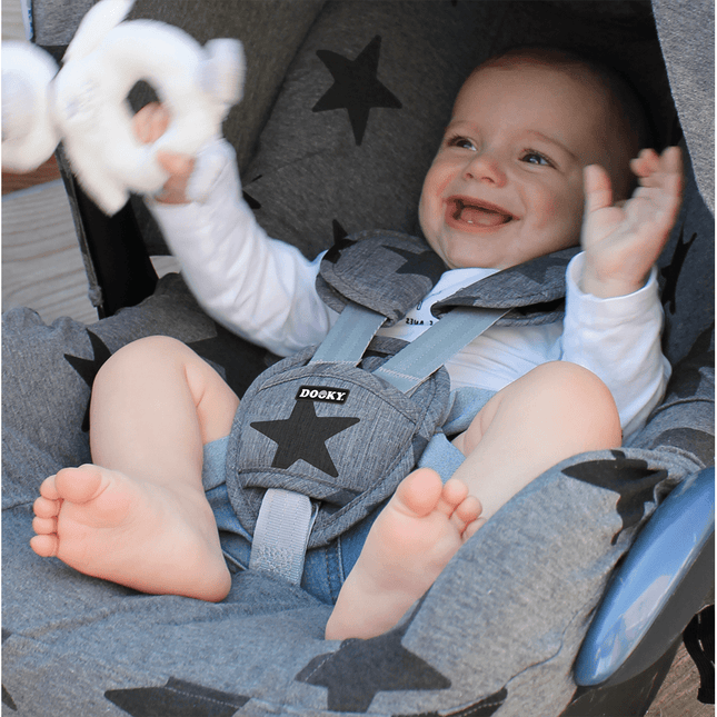 Dooky Gordelbeschermer Stars, Katoen Grey - Dooky - Babywinkel - 5038278000793