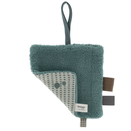 Snoozebaby Giftset Knuffeldoekje en Geboortekaartje Smokey Green