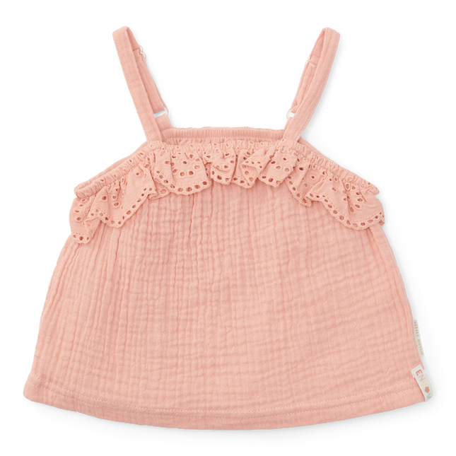 Little Dutch Singlet mousseline Flower Pink