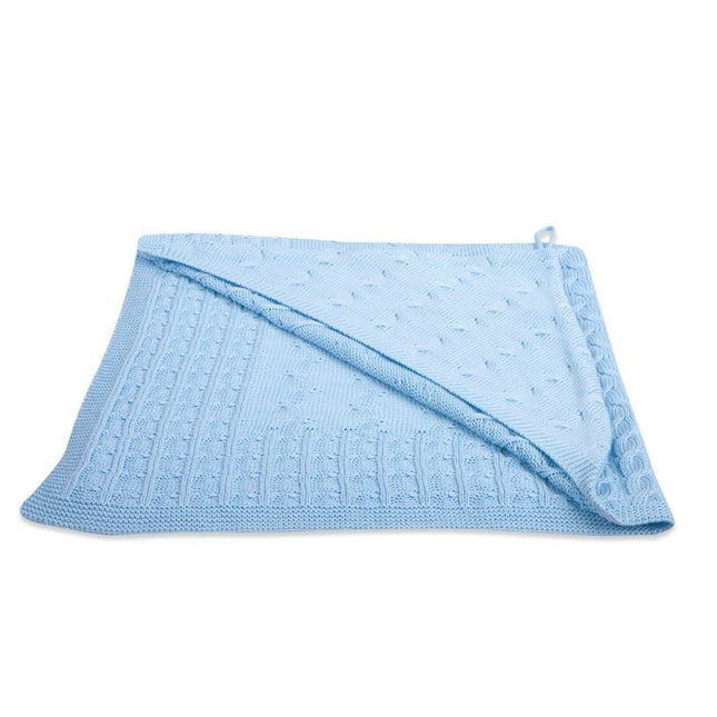 Baby's Only Wrap Blanket Baby Cable Baby Blue