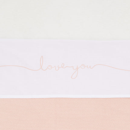 Jollein Wieglaken Love You Pale Pink 75x100cm