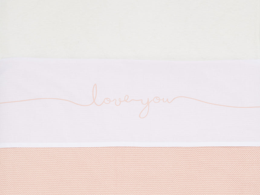 Jollein Wieglaken Love You Pale Pink 75x100cm