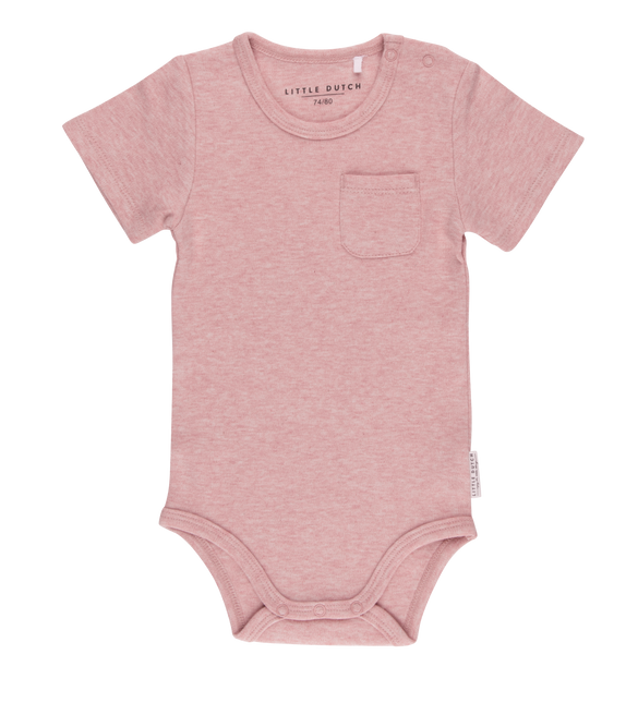 Little Dutch Romper Met Korte Mouwen Pink Melange