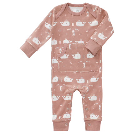 Fresk Baby Pyjama Zonder Voet Whale Mellow Rose