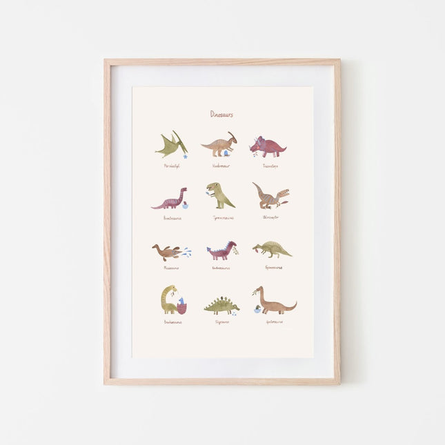 Mushie Poster Dinosaurs 11x17cm