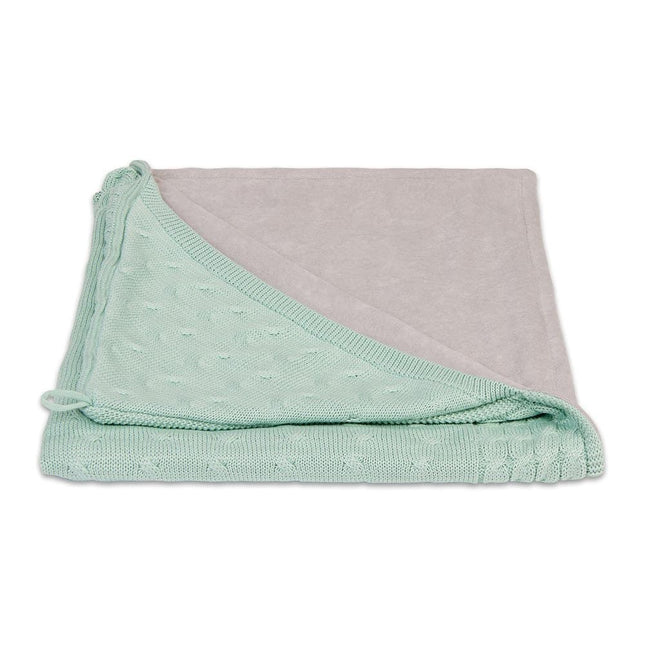 Baby's Only Wrap Blanket Baby Chenille Cable Mint