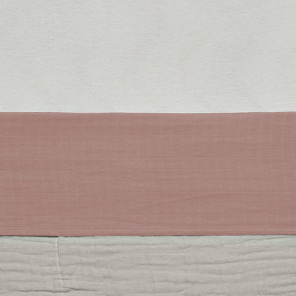 Jollein Ledikantlaken Wrinkled Cotton Rosewood 120x150cm