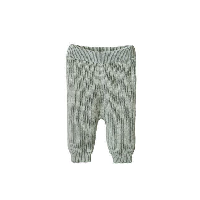 Mushie Baby Broekje Chunky Knit Light Mint