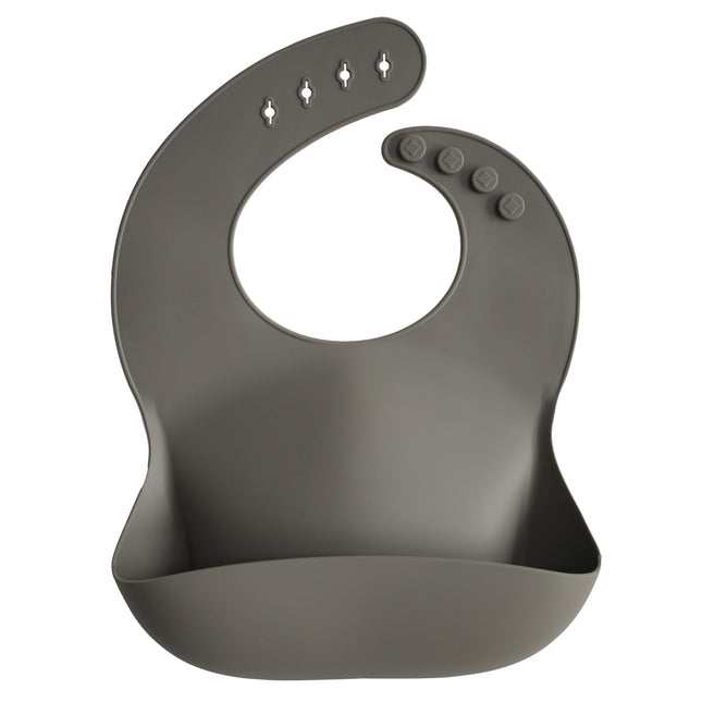 Mushie Bib Silicone Dove Grey