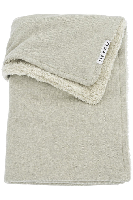 Meyco Ledikantdeken Teddy Knit Basic Sand Melange