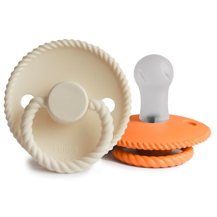 Frigg Speen Maat 1 Rope Cream/Maple Silicone 2-Pack