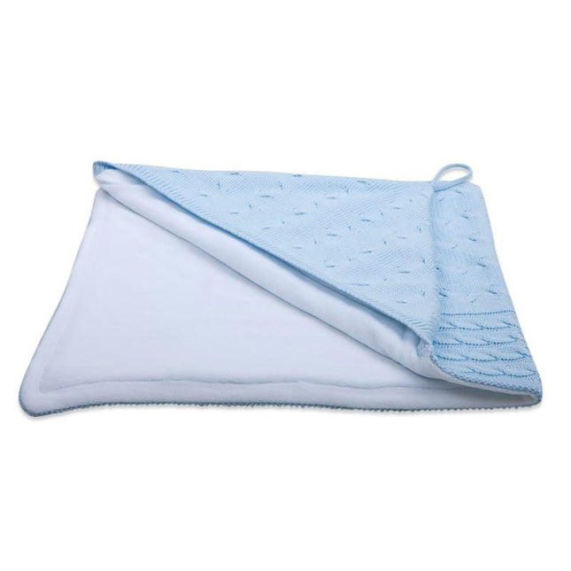 Baby's Only Wrap Blanket Baby Chenille Cable Baby Blue