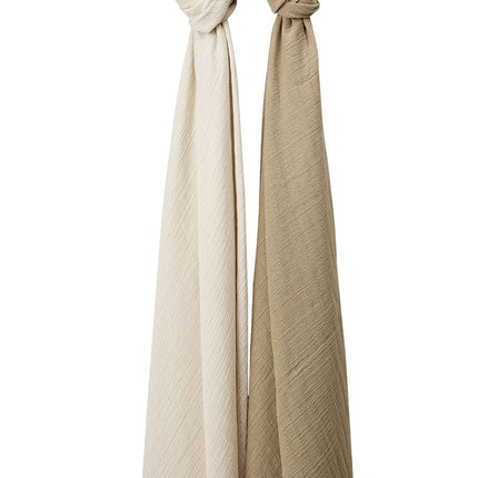 Meyco Hydrofiele Doek 2-Pack Soft Sand/Taupe 120X120cm