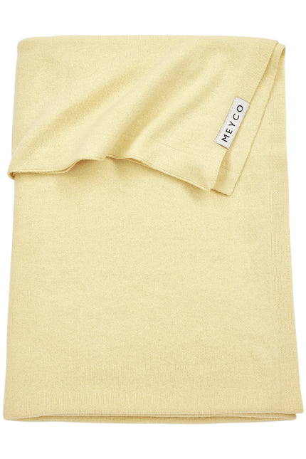 Meyco Ledikantdeken Knit Basic Soft Yellow