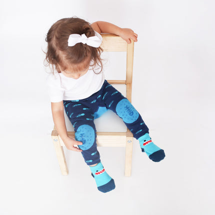 Zoocchini Baby Legging Sherman The Shark Inclusief Sokjes 6/12 Mnd