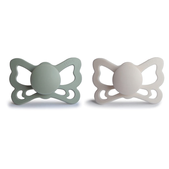 Frigg Speen Maat 2 Butterfly Sage/Silver Gray Silicone 2-Pack