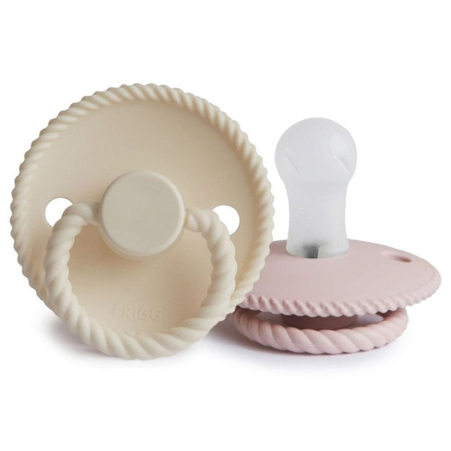 Frigg Speen Maat 1 Rope Blush/Cream Silicone 2-Pack