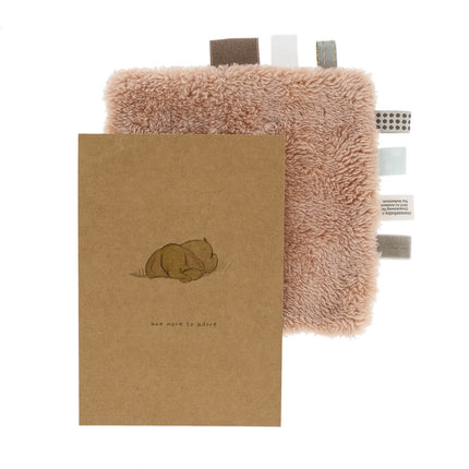 Snoozebaby Giftset Knuffeldoekje en Geboortekaartje Milky Rust