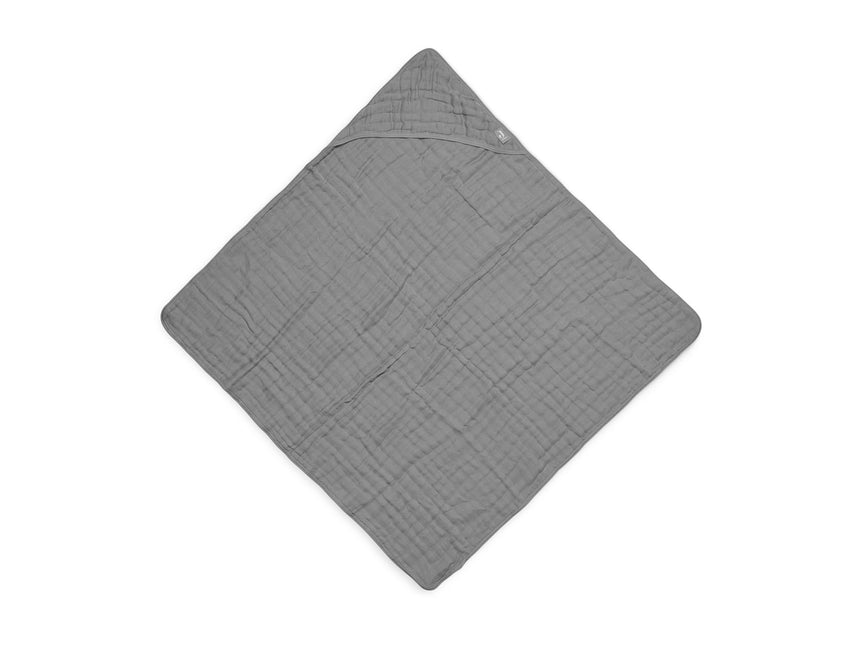 Jollein Badcape Baby Wrinkled Cotton Storm Grey 75x75cm