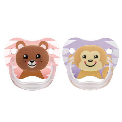 Dr. Brown's Speen Fase 2 Roze 2-pack animal faces