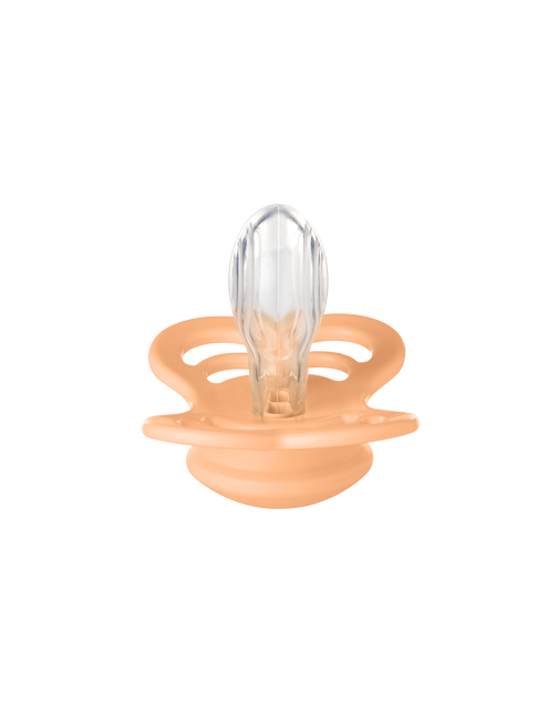 BIBS Speen Maat 1 Silicone Supreme Peach Sunset