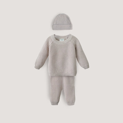 Mushie Babymutsje Chunky Knit Beige