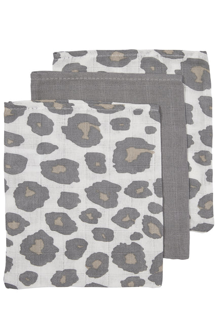 Meyco Washcloth 3St Panther Neutral/Uni Grey/Panter Neutral