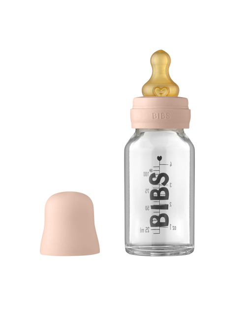 BIBS Babyfles Glas 110ml Blush