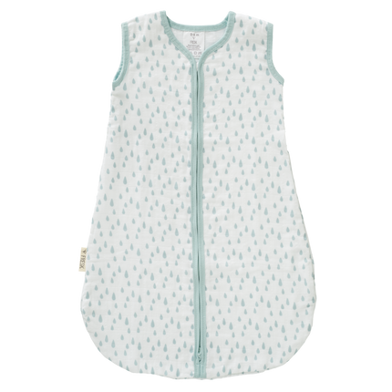 Fresk Slaapzak Baby Muslin Drops Ether Blue 2-laags