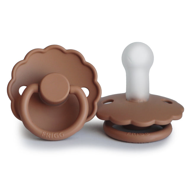 Frigg Speen Maat 1 Daisy Peach Bronze Silicone