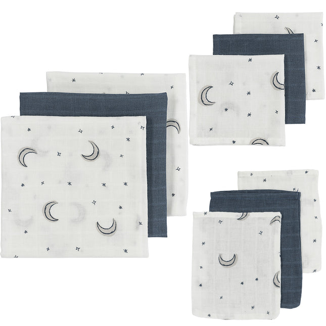 Meyco Hydrofiele Doek Baby Moon Indigo 9-Pack